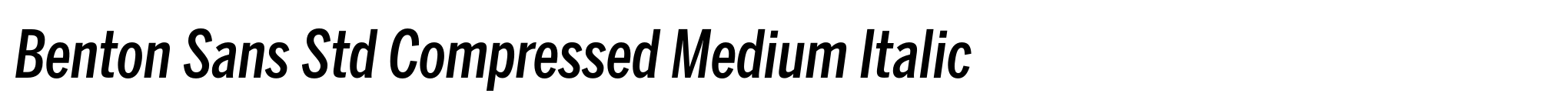 Benton Sans Std Compressed Medium Italic image